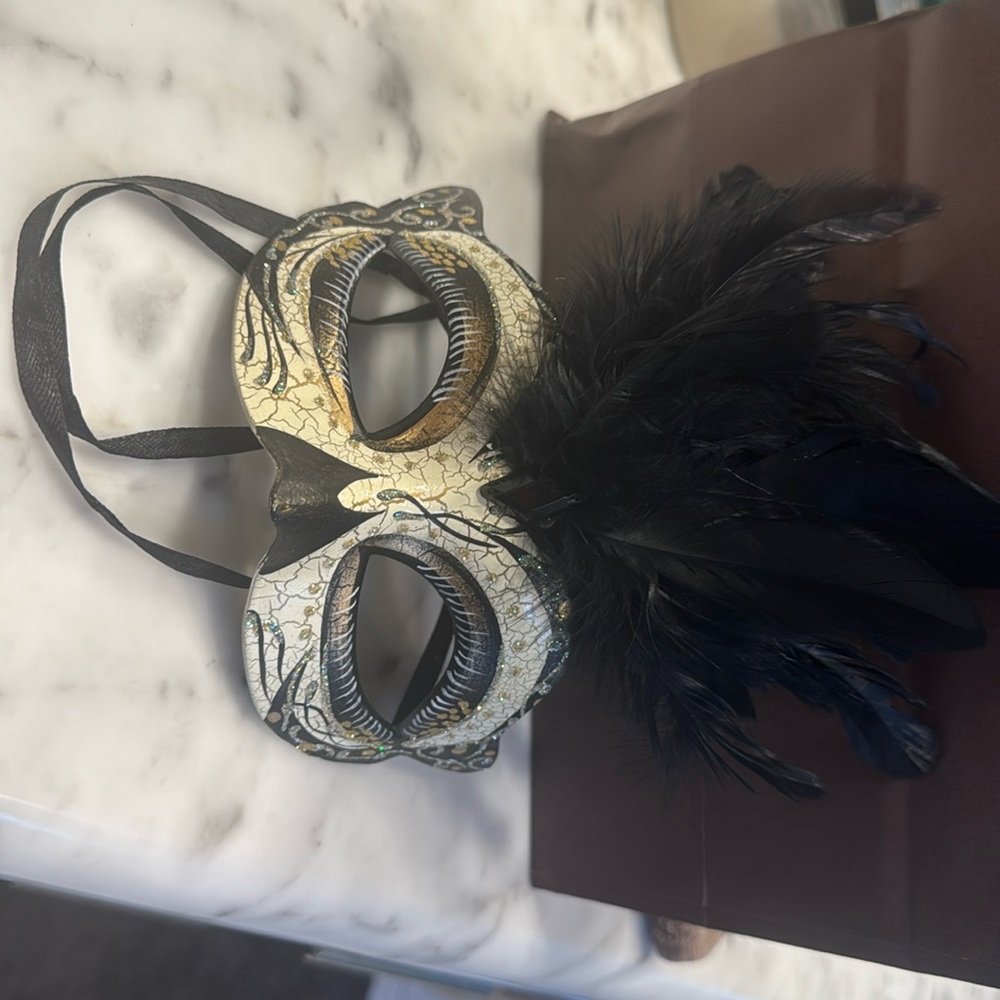 Venetian mask from Z Gallery for Halloween or a costume party.
